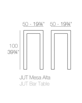 Vondom Jut high table in polyethylene