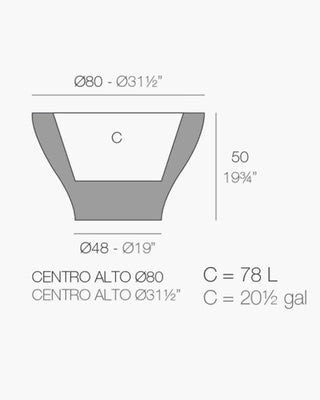 Vondom Maceta Centro Alto Planter vase in polyethylene