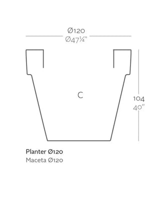 Vondom Maceta Planter vase in polyethylene