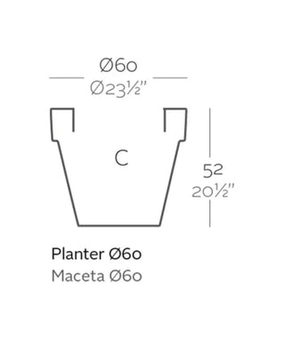 Vondom Maceta Planter vase in polyethylene