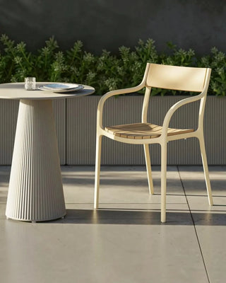 Vondom Madison Wood chair with polywood seat and resin base