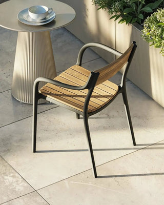 Vondom Madison Wood chair with polywood seat and resin base