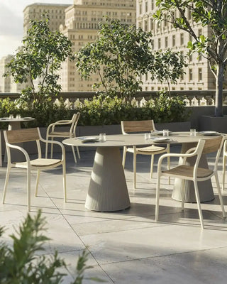 Vondom Madison Wood chair with polywood seat and resin base