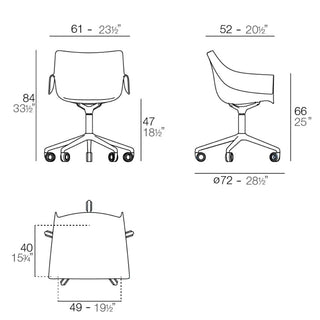 Vondom Manta Swivel chair - Buy now on ShopDecor - Discover the best products by VONDOM design