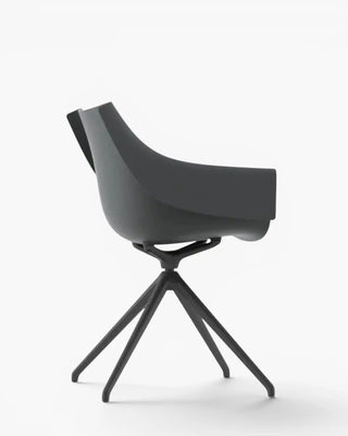 Vondom Manta swivel armchair with polypropylene shell and four-star base