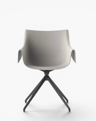 Vondom Manta swivel armchair with polypropylene shell and four-star base