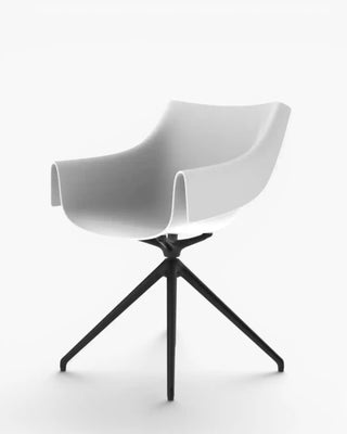 Vondom Manta swivel armchair with polypropylene shell and four-star base