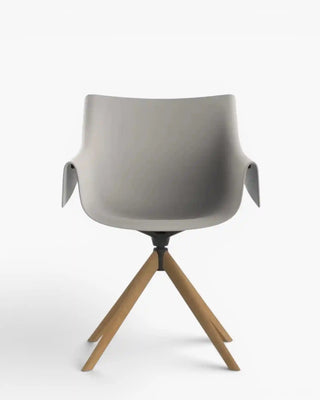 Vondom Manta swivel armchair with polypropylene shell and four-star base