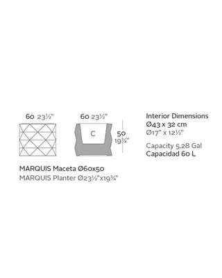 Vondom Marquis Planter vase in polyethylene