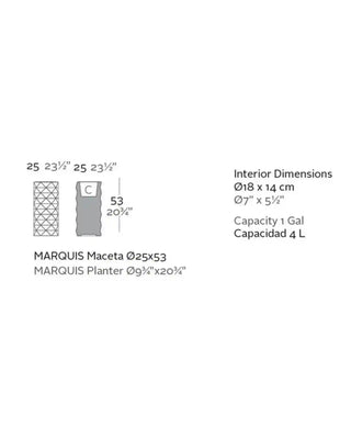 Vondom Marquis Planter vase in polyethylene