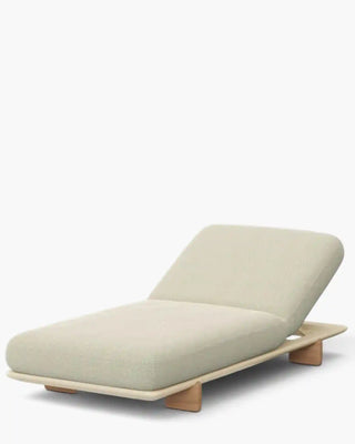 Vondom Milos upholstered sun lounger with iroko frame