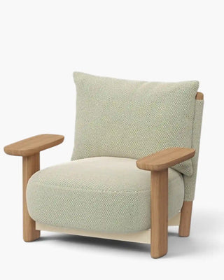 Vondom Milos Wood lounge chair upholstered with Iroko frame