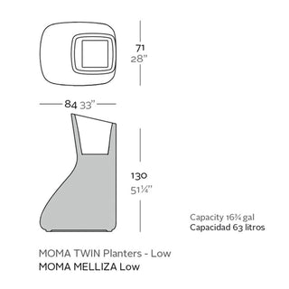 Vondom Noma Mellizas vase h.130 cm white by Javier Mariscal - Buy now on ShopDecor - Discover the best products by VONDOM design