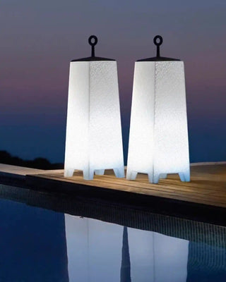 Vondom Mora LED floor lamp in Ice White 2101 polyethylene