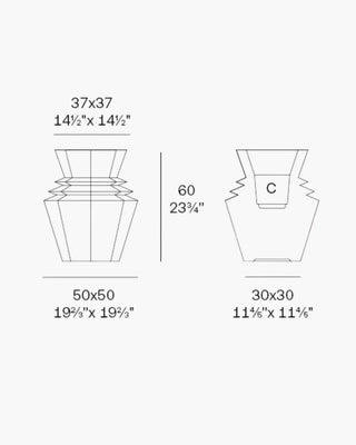Vondom Origami Hinoki planter in polyethylene
