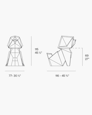 Vondom Inu & Koinu dog-shaped sculpture in polyethylene
