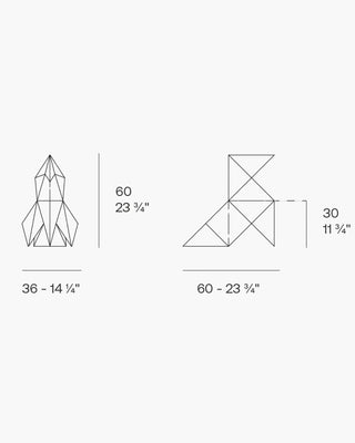 Vondom Tori & Kotori bird-shaped sculpture in polyethylene