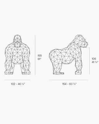 Vondom Saru/Saru no Ko/Wakai Saru gorilla-shaped sculpture in polyethylene