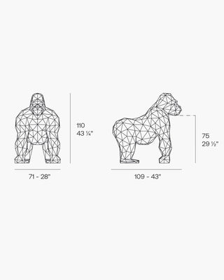 Vondom Saru/Saru no Ko/Wakai Saru gorilla-shaped sculpture in polyethylene