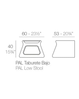 Vondom Pal coffee table/stool LED in polyethylene