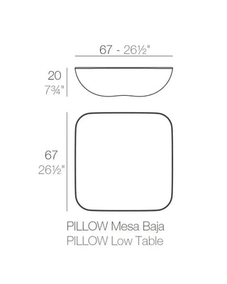 Vondom Pillow coffee table in polyethylene