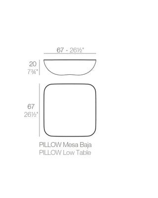 Vondom Pillow LED coffee table in polyethylene