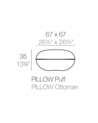 Vondom Pillow pouf in polyethylene