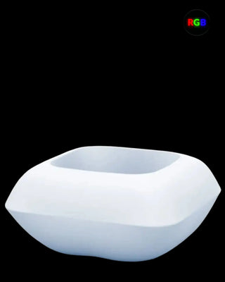 Vondom Pillow Planter LED vase in Ice White 2101 polyethylene