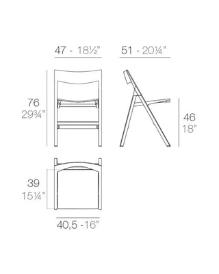 Vondom Quartz folding chair in polypropylene
