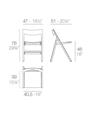Vondom Quartz folding chair in polypropylene