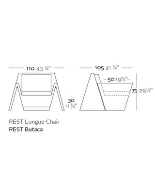 Vondom Rest lounge chair in polyethylene