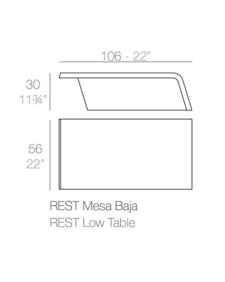Vondom Rest coffee table in polyethylene