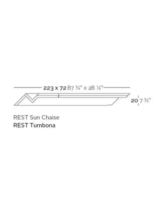 Vondom Rest sun lounger in polyethylene with upholstered cushion