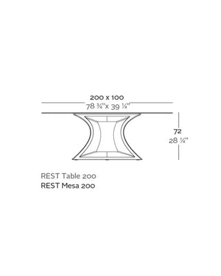 Vondom Rest table in polyethylene with HPL top