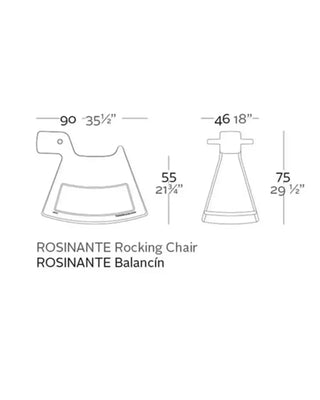 Vondom Rosinante rocking horse chair in polyethylene