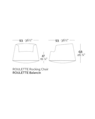 Vondom Roulette rocking chair in polyethylene