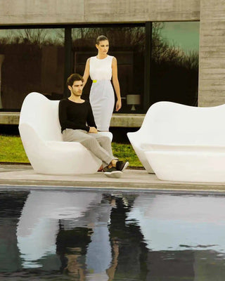 Vondom Sabinas lounge chair in polyethylene with upholstered cushion