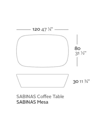 Vondom Sabinas coffee table in polyethylene