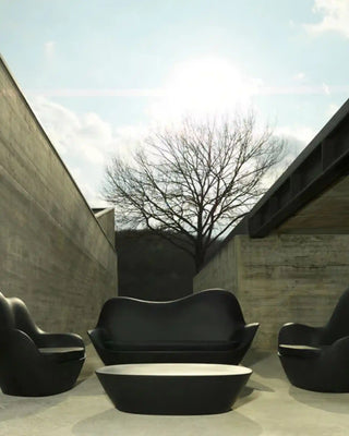 Vondom Sabinas sofa in polyethylene with upholstered cushion
