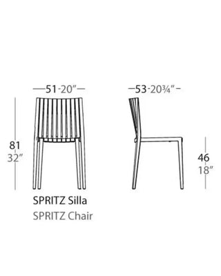 Vondom Spritz chair in polypropylene