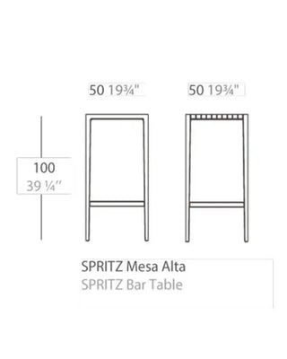 Vondom Spritz high table in polypropylene