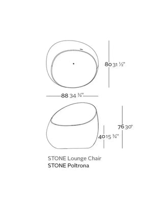 Vondom Stone lounge chair in polyethylene