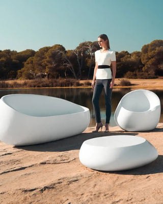 Vondom Stone low coffee table in polyethylene