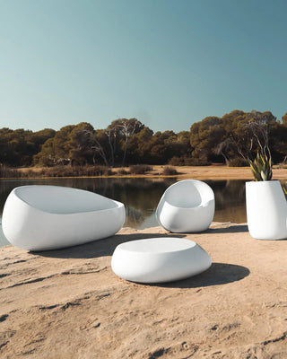 Vondom Stone low coffee table in polyethylene