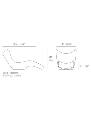 Vondom Surf sun lounger in polyethylene