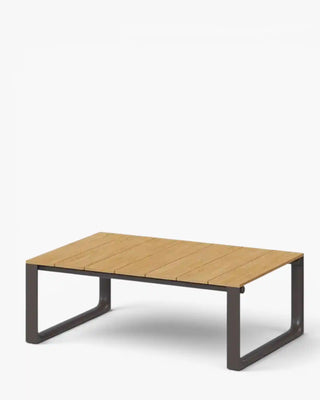 Vondom Tulum coffee table with powder-coated aluminium frame teak top