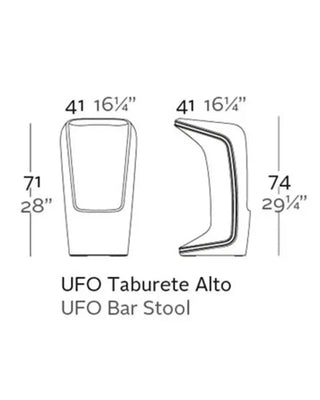 Vondom Ufo stool in polyethylene