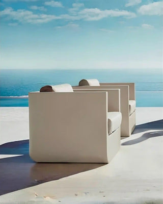 Vondom Ulm lounge chair in polyethylene with upholstered cushions