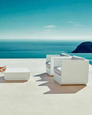 Vondom Ulm lounge chair in polyethylene with upholstered cushions