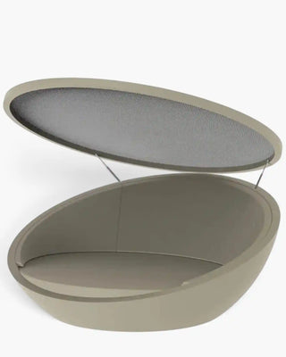 Vondom Ulm daybed with sunroof in polyethylene with upholstered cushions